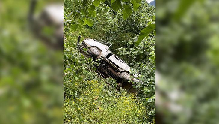 Giresun'da kontrolden çıkan kamyonet 150 metreden uçtu: 1 ölü