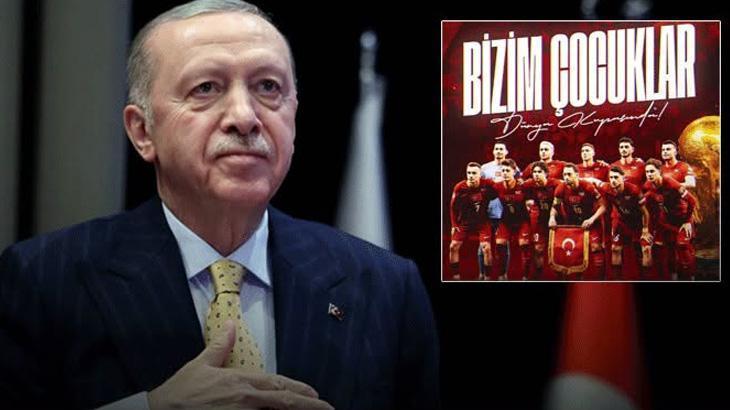 Cumhurbaşkanı Erdoğan, A Milli Futbol Takımı'na başarılar diledi