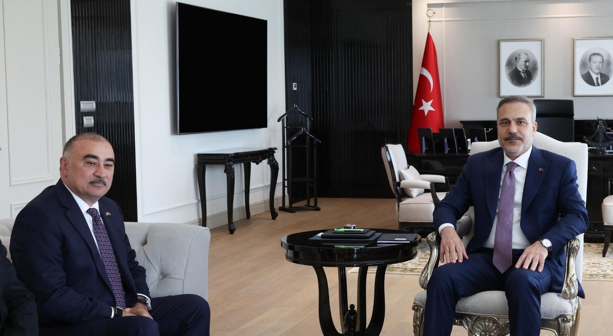 Dışişleri Bakanı Hakan Fidan, Azerbaycanlı Büyükelçi Reşad Memmedov’u Ankara'da kabul etti