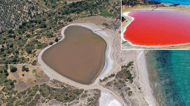 Çanakkale'nin ünlü pembe gölü rengini kaybetti! Nedeni belli oldu