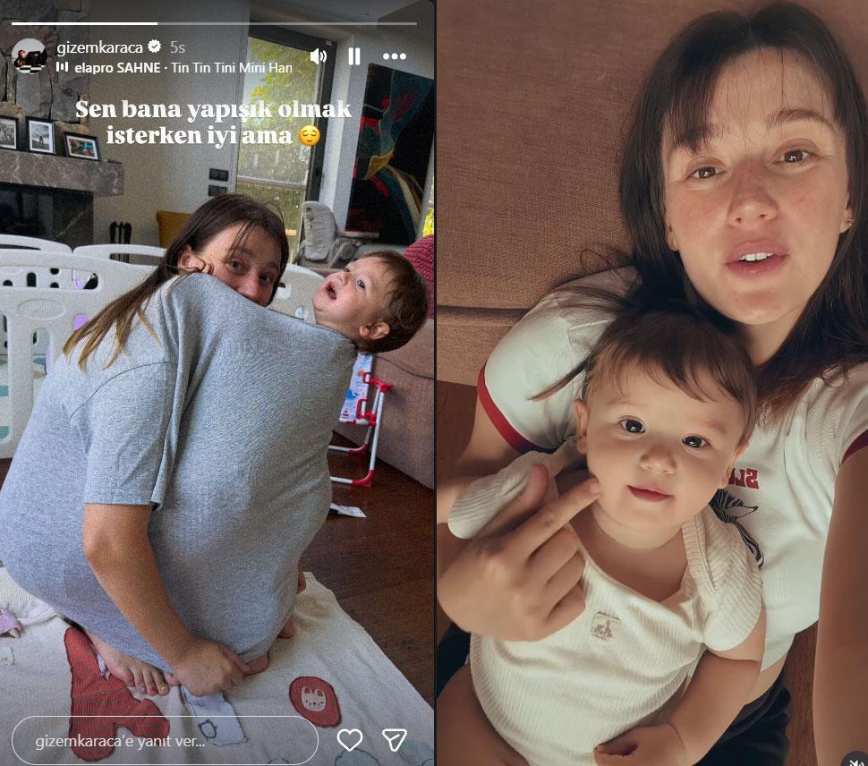Gizem Karacanın paylaşımı güldürdü Sen bana yapışık olmak isterken iyi ama