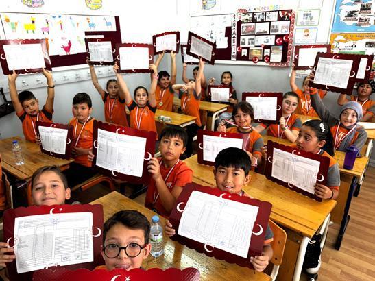 18 milyon öğrenci karne heyecanı yaşadı Türkiyeden renkli karne günü kareleri