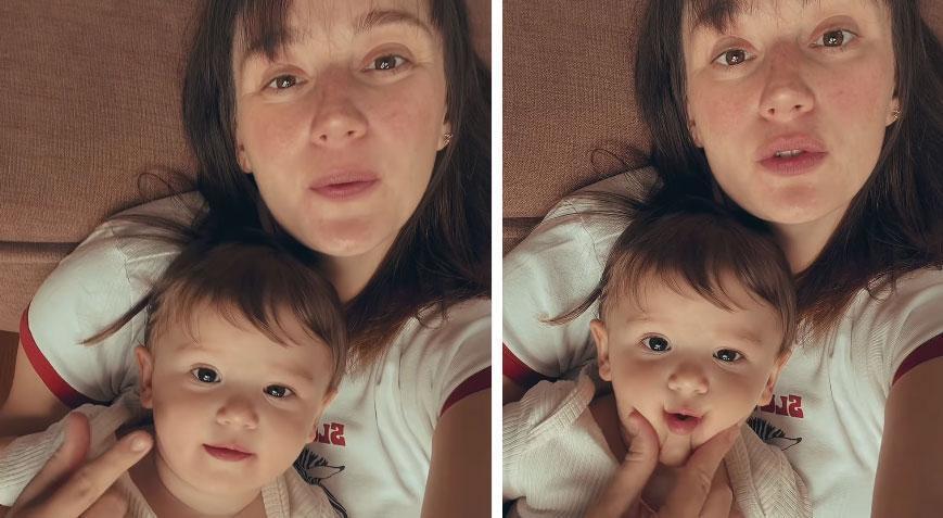 Gizem Karaca, kızı Yazın köpekle yiyecek paylaşma anlarını paylaştı