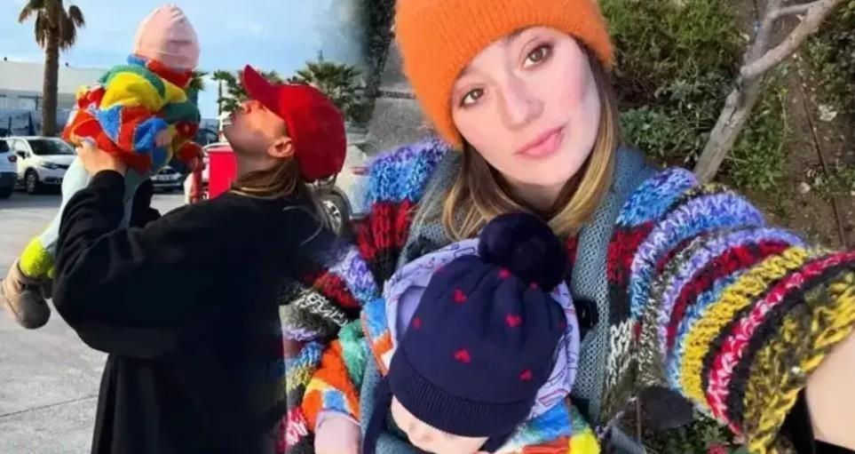 Gizem Karaca ve kızı Leyla Yazdan eğlenceli paylaşım Ne çekiyon habiye