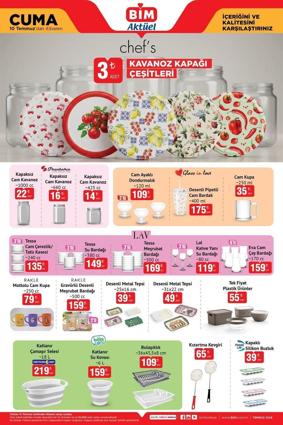 BİM 10 TEMMUZ CUMA AKTÜEL ÜRÜNLER KATALOĞU