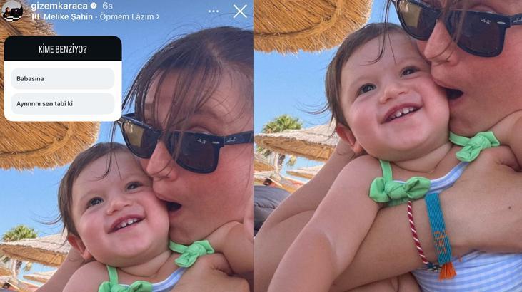 Gizem Karaca kızı Leyla Yazın son halini paylaşarak sordu: Kime benziyor