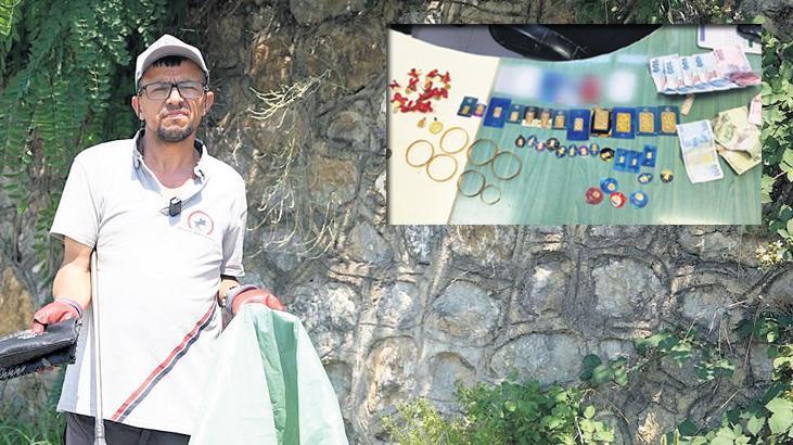 Çöpten 3.5 milyon TL'lik altın buldu! Polise teslim etti