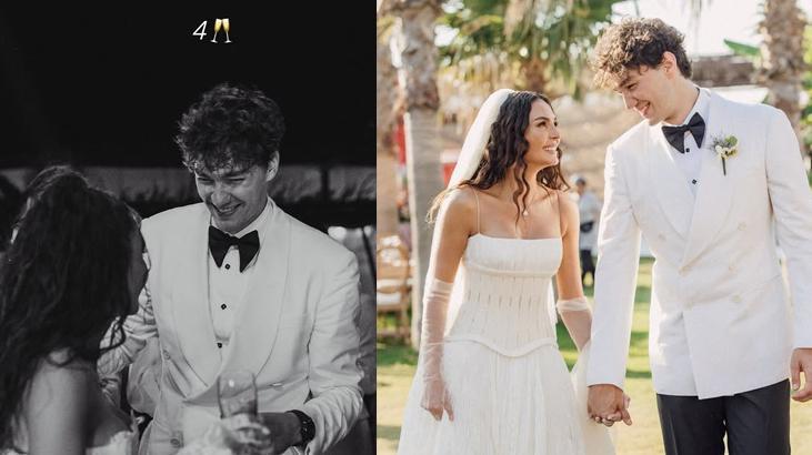 4 yılı devirdiler Ebru Şahinden romantik evlilik yıl dönümü kutlaması