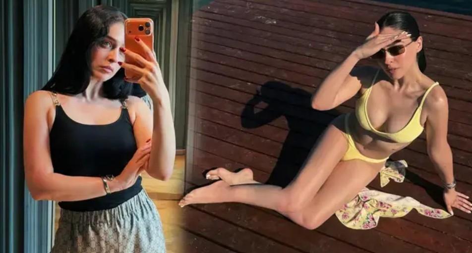 Tatilin keyfini sürüyor Cemre Baysel fit haliyle beğeni topladı