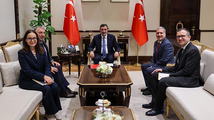 Cumhurbaşkanı Yardımcısı Yılmaz, Dünya Bankası Türkiye Ülke Direktörü Carret'i kabul etti