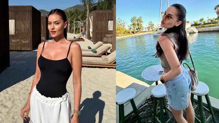 Fahriye Evcen tatile doymadı Formda haliyle dikkat çekti