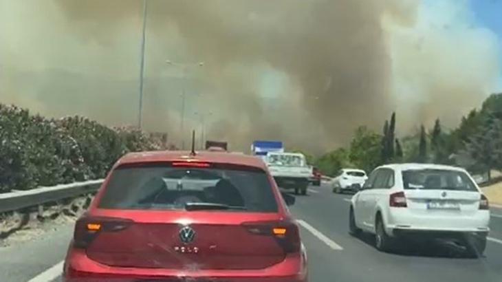 İki kentte orman yangını! Alevler İzmir-İstanbul Otoyolu'na ulaştı, ulaşım durdu