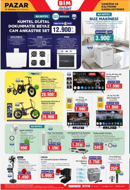 BİM AKTÜEL 19 TEMMUZDAN İTİBAREN