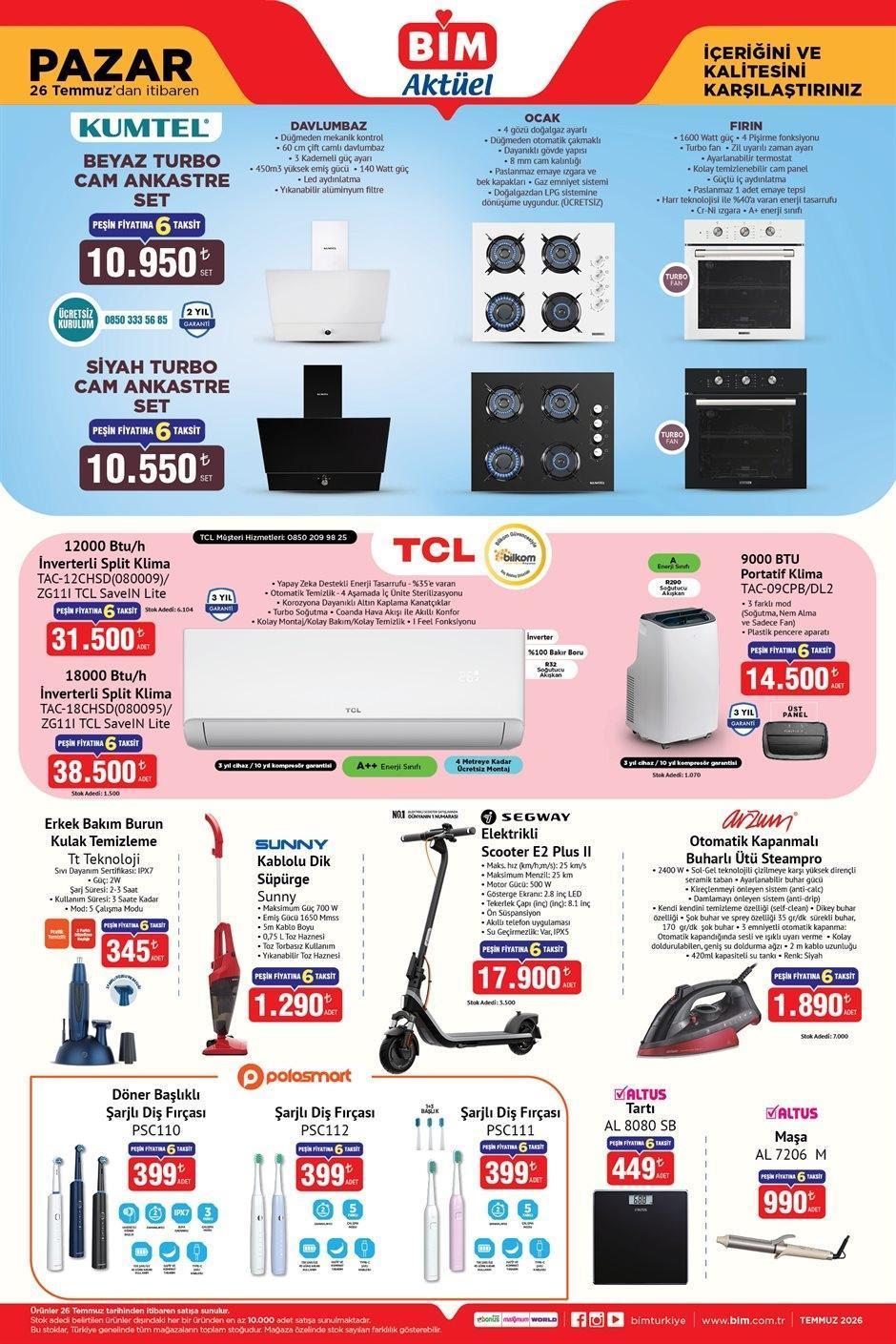 26 TEMMUZ PAZAR BİM ELEKTRONİK-OYUNCAK AKTÜEL KATALOĞU