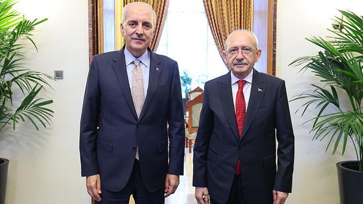 TBMM Başkanı Kurtulmuş, CHP Genel Başkanı Kılıçdaroğlu ile görüştü