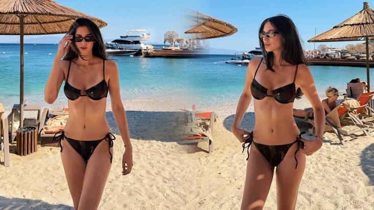 Deren Talu mankenlere taş çıkardı Bikinili pozlarına beğeni yağmuru