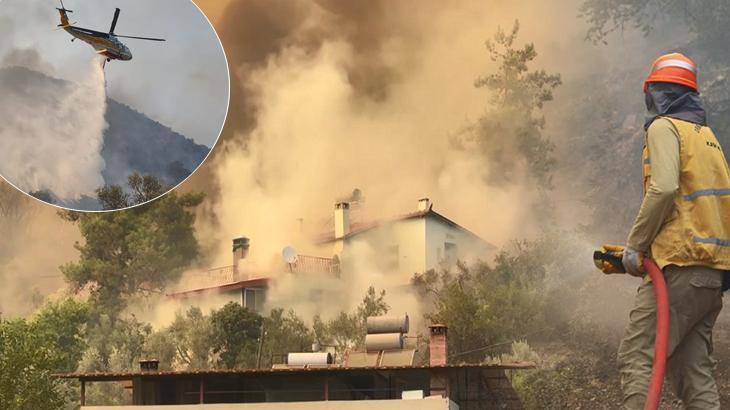 Fethiye'deki orman yangını ikinci gününde! Havadan müdahale yeniden başladı