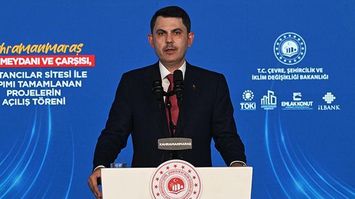 Bakan Kurum Kahramanmaraş'ta tamamlanan projelerin açılışında konuştu