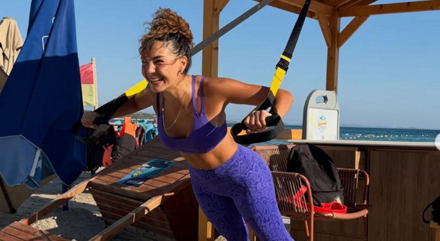 Ebru Şahin ve Cedi Osmanın spor pozlarına beğeni yağdı