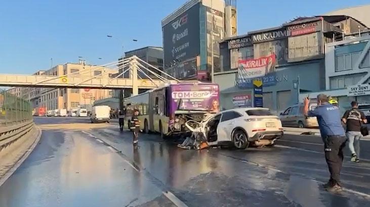 Küçükçekmece Sefaköydeki kazadan görüntüler