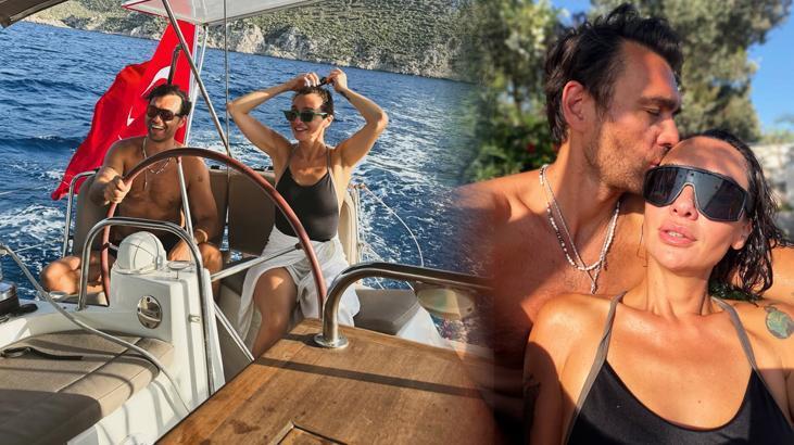 Aşk tam gaz devam ediyor Birce Akalay ve Hakan Kurtaş çiftinden romantik tatil
