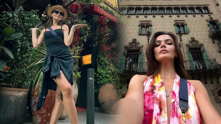 Barselonada aşk dolu tatil Sinem Ünsal ve Berk Cankat çiftinden romantik poz