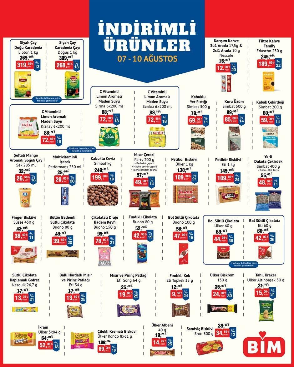 7-10 AĞUSTOS BİM AKTÜEL İNDİRİMLERİ