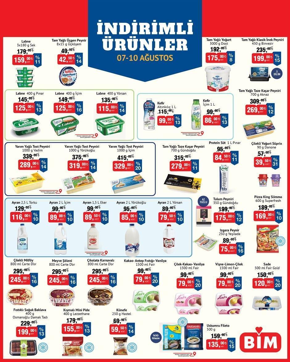 7-10 AĞUSTOS BİM AKTÜEL İNDİRİMLERİ
