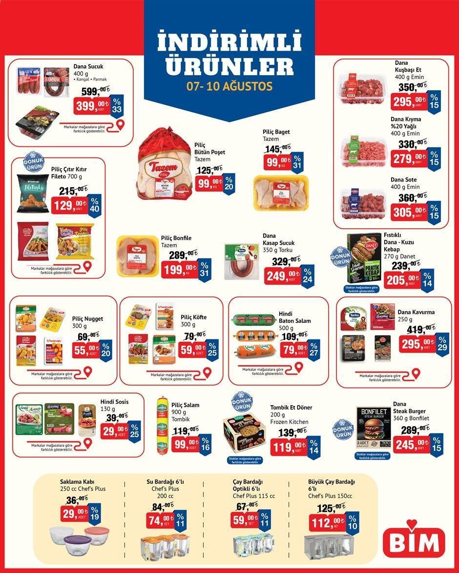7-10 AĞUSTOS BİM AKTÜEL İNDİRİMLERİ
