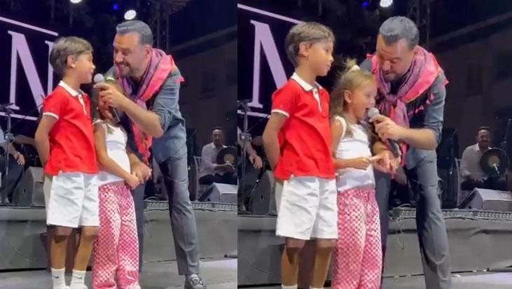 Minik Eliz ve Burak babasının izinde Alişanın çocuklarından sürpriz performans