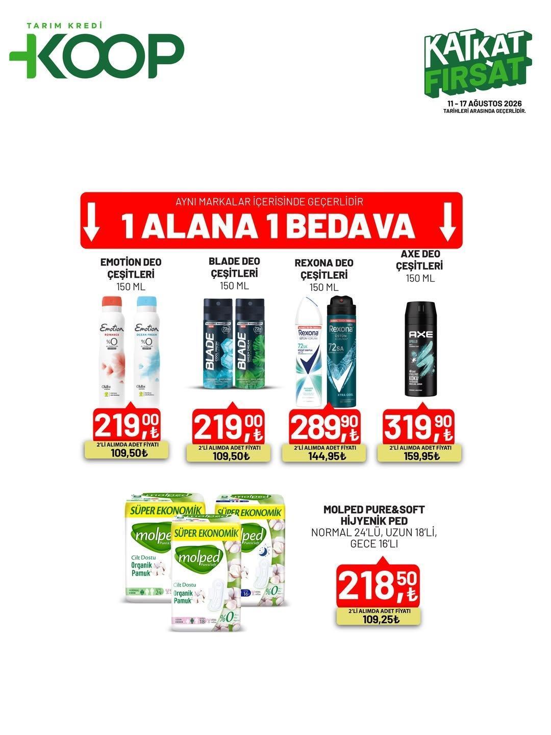 KOOP KATALOĞU ÇIKTI Tarım Kredi Kooperatif aktüel ürünler kataloğu: 67 üründe indirim 11-17 Ağustos 2026 Tarım Kredi Market indirimli ürün fiyatları