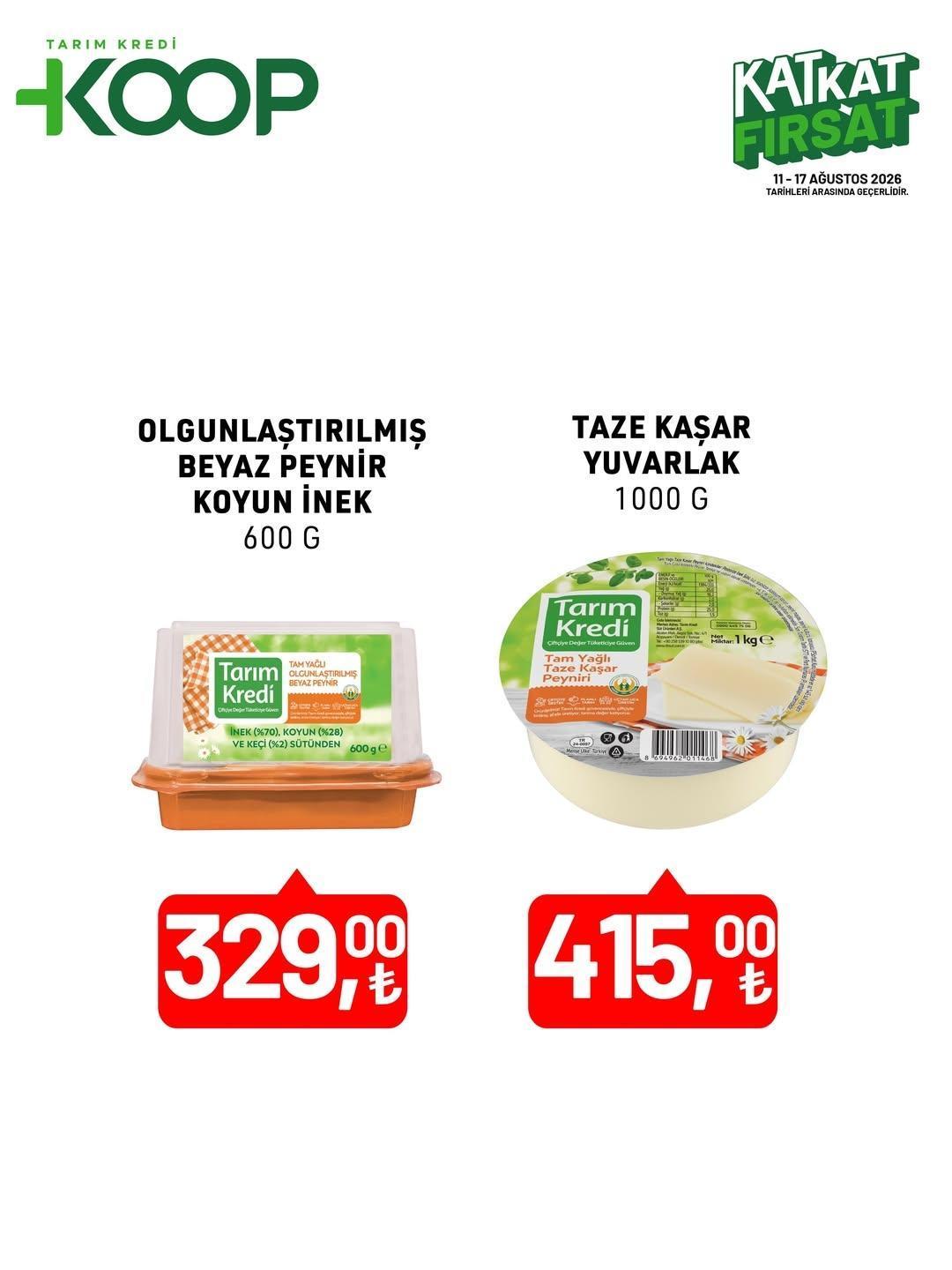 KOOP KATALOĞU ÇIKTI Tarım Kredi Kooperatif aktüel ürünler kataloğu: 67 üründe indirim 11-17 Ağustos 2026 Tarım Kredi Market indirimli ürün fiyatları