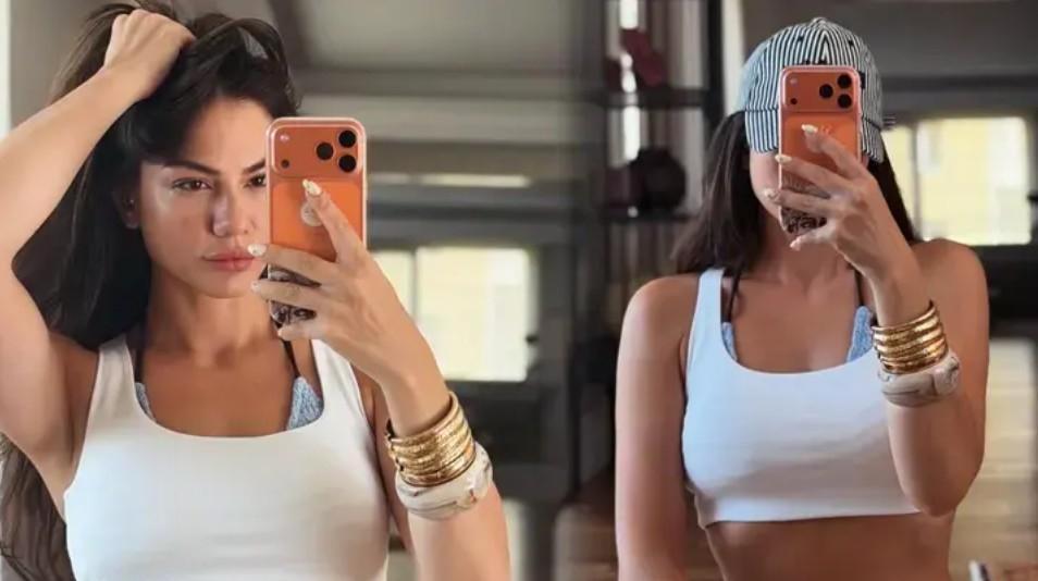 Havuz başında poz verdi Demet Özdemir sade güzelliğiyle dikkat çekti
