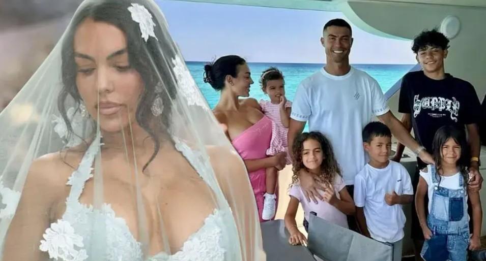 Ronaldo ve Georgina evlendi Yüzükleri olay oldu