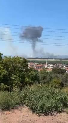 Yalovada F-16 düştü İşte ilk görüntüler...