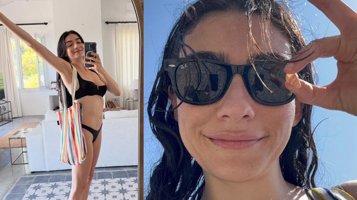 Hazar Ergüçlü tatile doymuyor Bikini pozlarına beğeni yağmuru