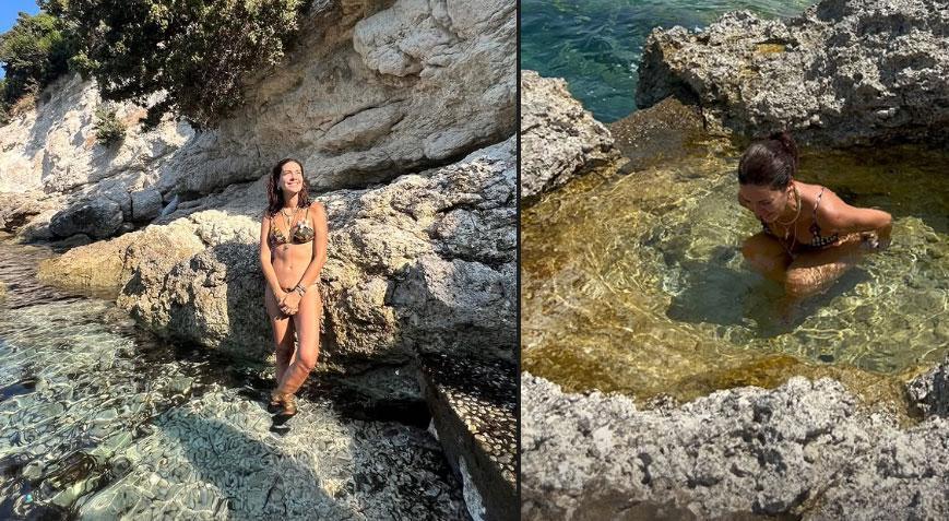 4 ayda 20 kilo vermişti Bergüzar Korelden yeni tatil pozları