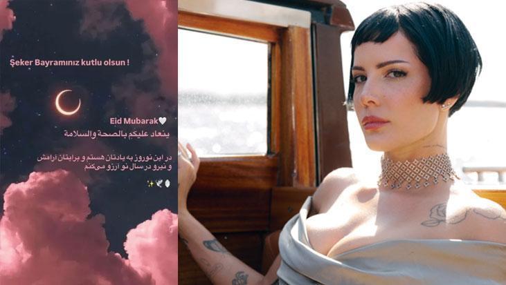 Dünyaca ünlü şarkıcı Halseyden Türkçe paylaşım Oğlu Ender için yazdığı not dikkat çekti