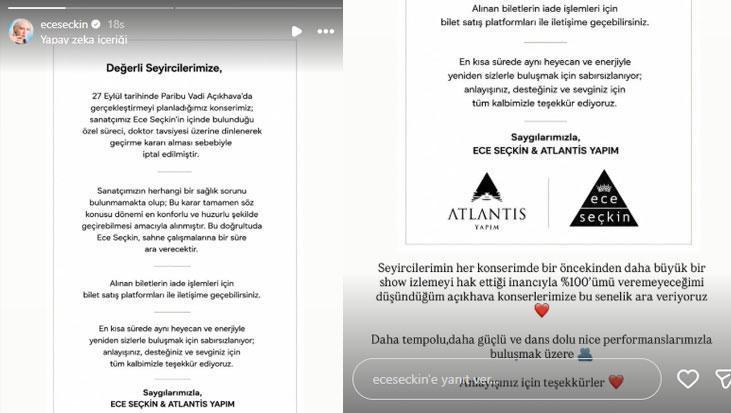 KONSERLERİNİ İPTAL ETTİ