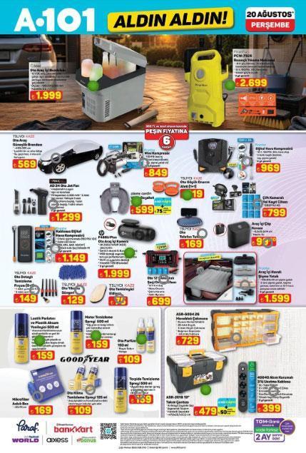 GÜNCEL A101 AKTÜEL KATALOG YENİ ÜRÜNLER: 20 Ağustosta satışta A101de bu hafta hangi ürünler indirime girecek A101 yeni katalog