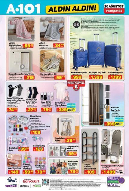 GÜNCEL A101 AKTÜEL KATALOG YENİ ÜRÜNLER: 20 Ağustosta satışta A101de bu hafta hangi ürünler indirime girecek A101 yeni katalog