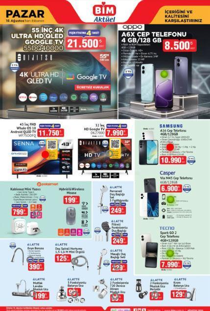 BİM AKTÜEL KATALOG 16 AĞUSTOS