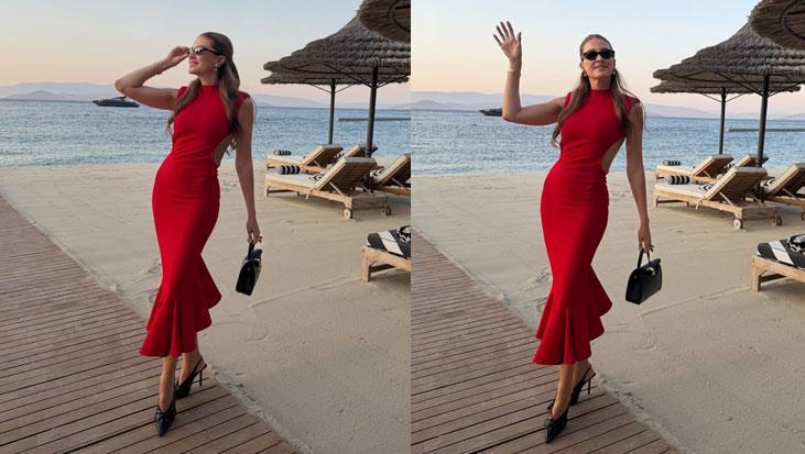 TATİL STİLİYLE DE DİKKAT ÇEKTİ