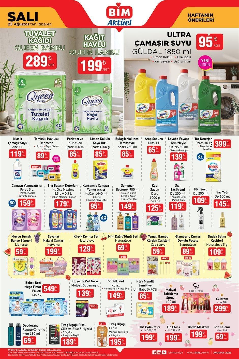 BİM 25 AĞUSTOS SALI AKTÜEL ÜRÜNLER KATALOĞU