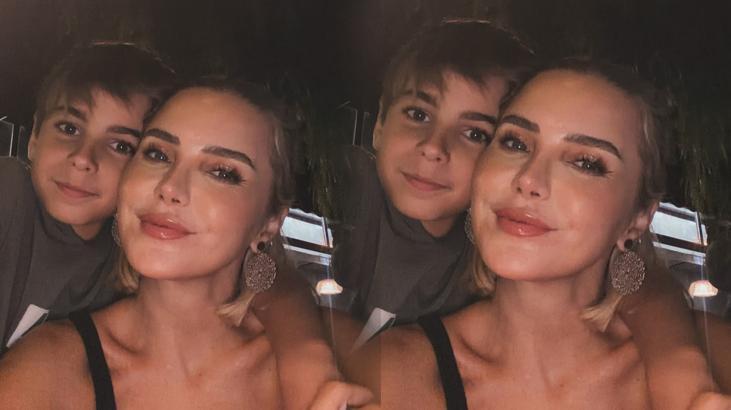 Ece Erken ve oğlu Eymenden yeni poz Seni bana verene her gün bin şükür