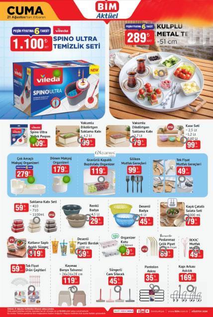 21 AĞUSTOS BİM AKTÜEL KATALOG ÜRÜNLERİ
