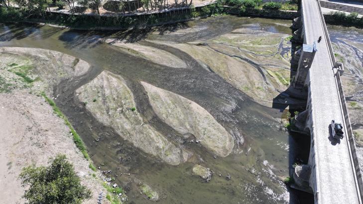 Tunca Nehri’nde şaşırtan görüntü Debi beşte bire düştü, ortaya çıkan manzara şaşırttı
