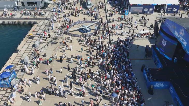 TEKNOFEST Mavi Vatan’da son gün yoğunluğu havadan görüntülendi