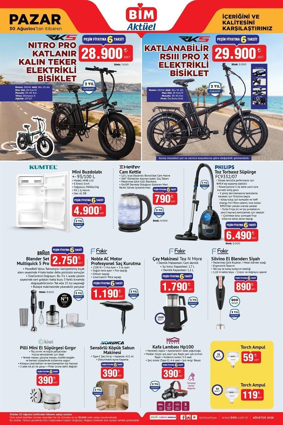 30 AĞUSTOS PAZAR BİM AKTÜEL KATALOĞU