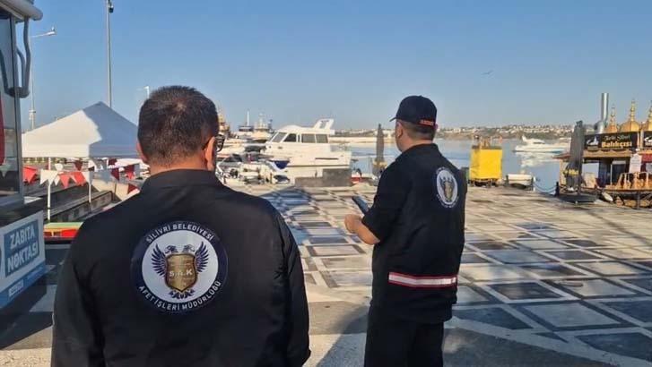 Silivri açıklarında iki gemi çarpıştı İşte bölgeden görüntüler...